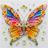 Rainbow Petal Butterfly Jigsaw Puzzle 1000 Pieces
