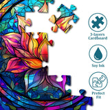 Buntglas -Lotus -Puzzle 1000 Stücke
