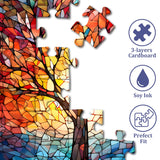 Buntglas Puzzle Baum des Lebenssäge Puzzle 1000 Stücke