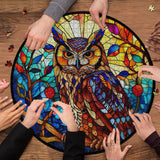 Buntglaseulen -Puzzle 1000 Stücke