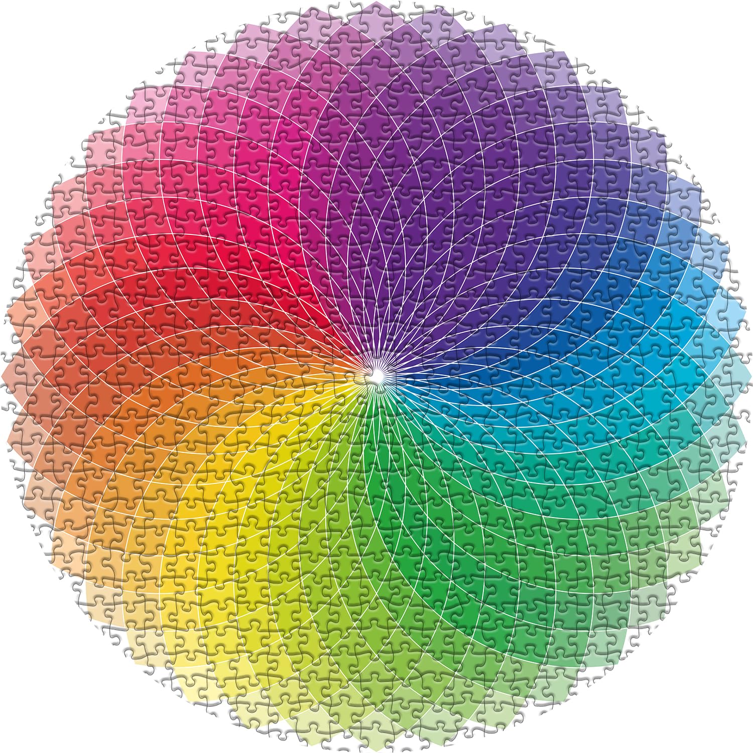 Rundfarbener Farbverlauf unmögliches Puzzle 1000 Stücke