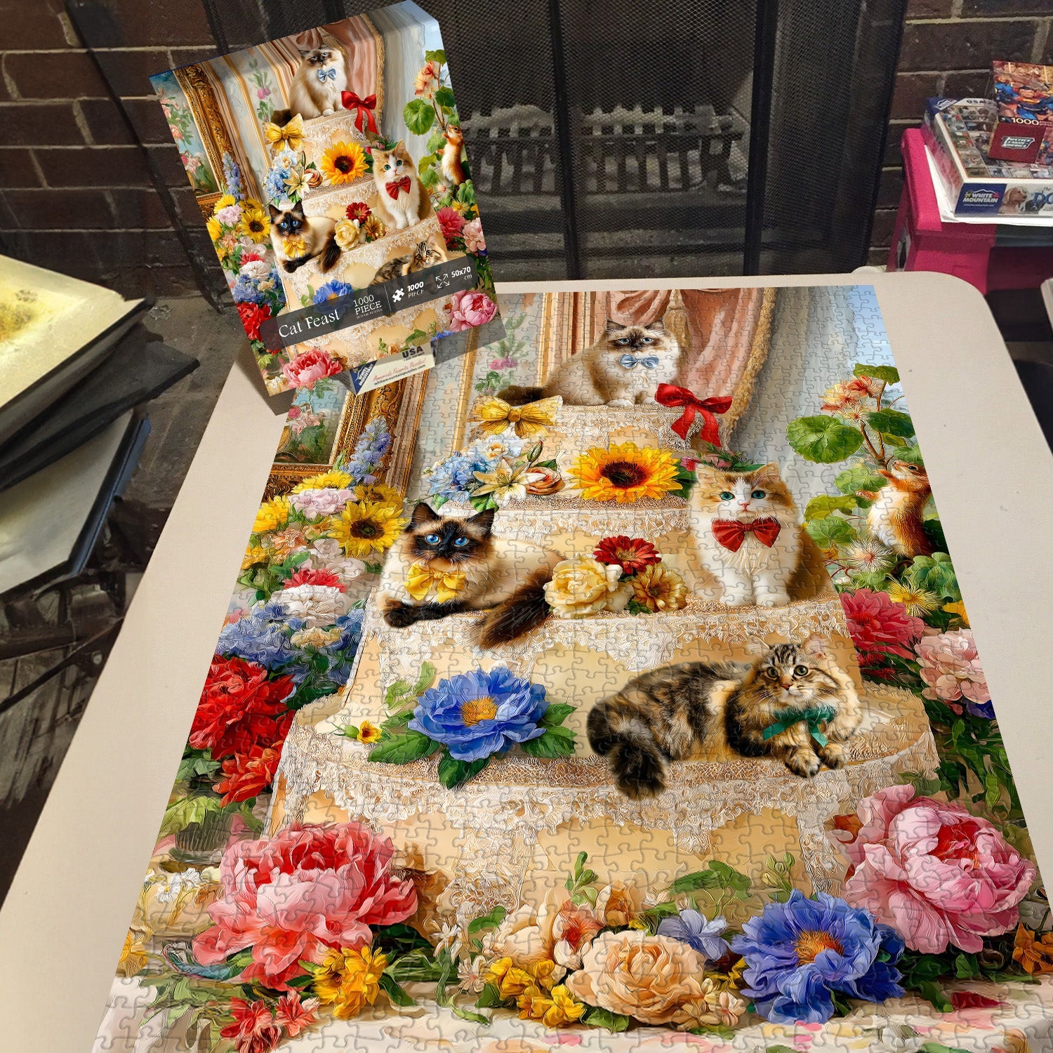 Puzzle Fiesta del Gato 1000 Piezas