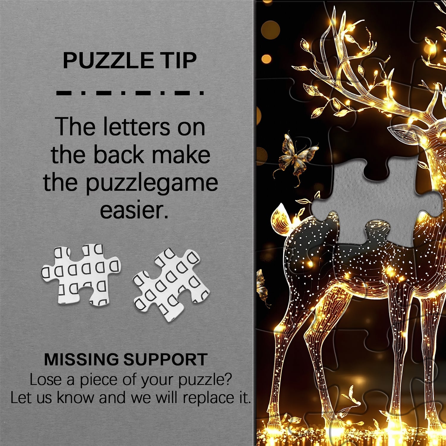 Cerf de puzzle léger 1000 pièces