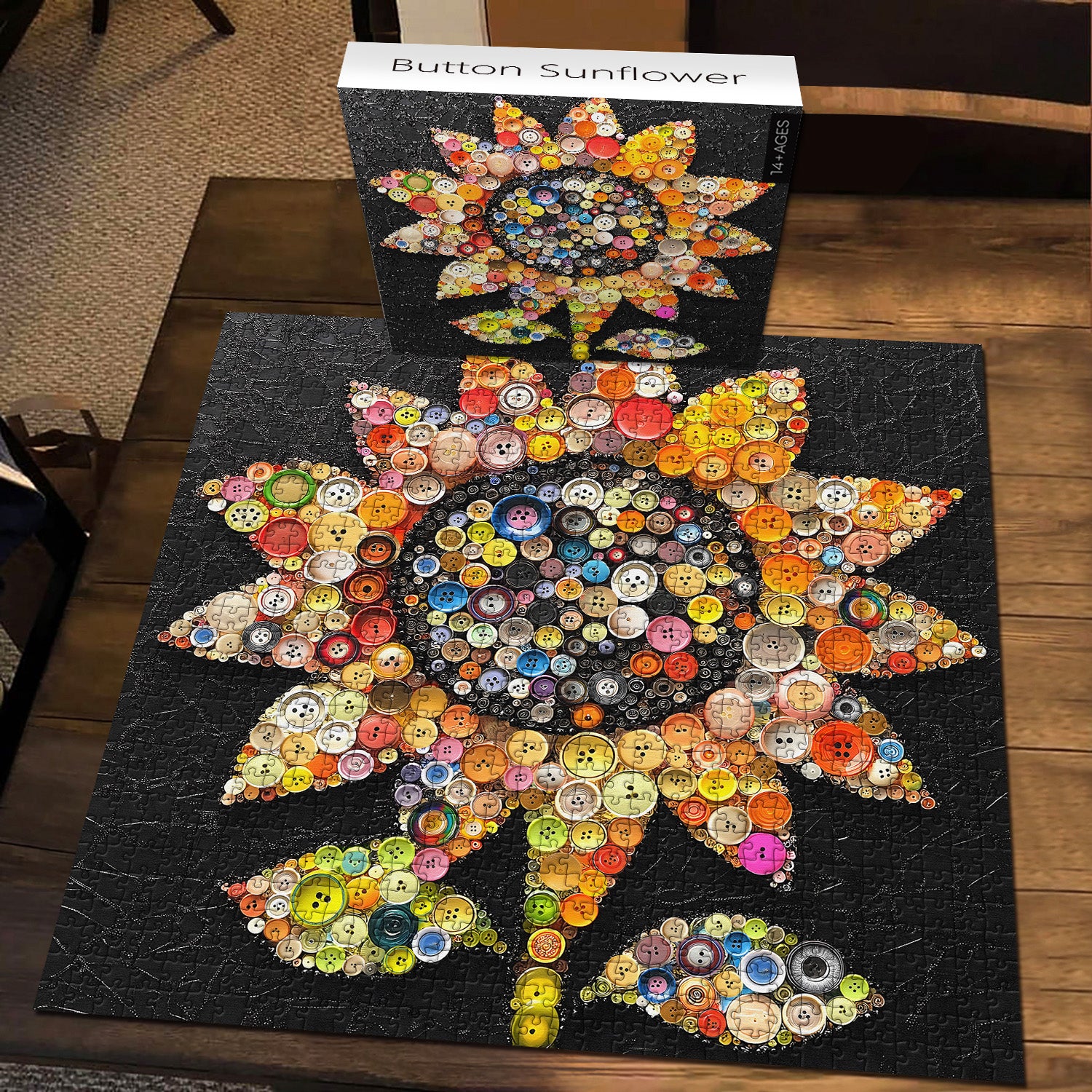 Button Sunflower Jigsaw Puzzles 1000 Pieces