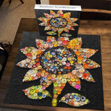 Button Sunflower Jigsaw Puzzles 1000 Pieces
