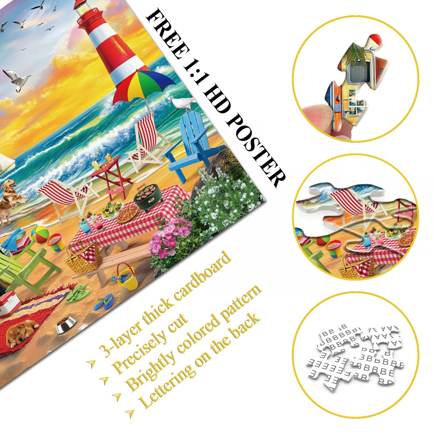 Seaside Camping -Puzzle 1000 Stücke