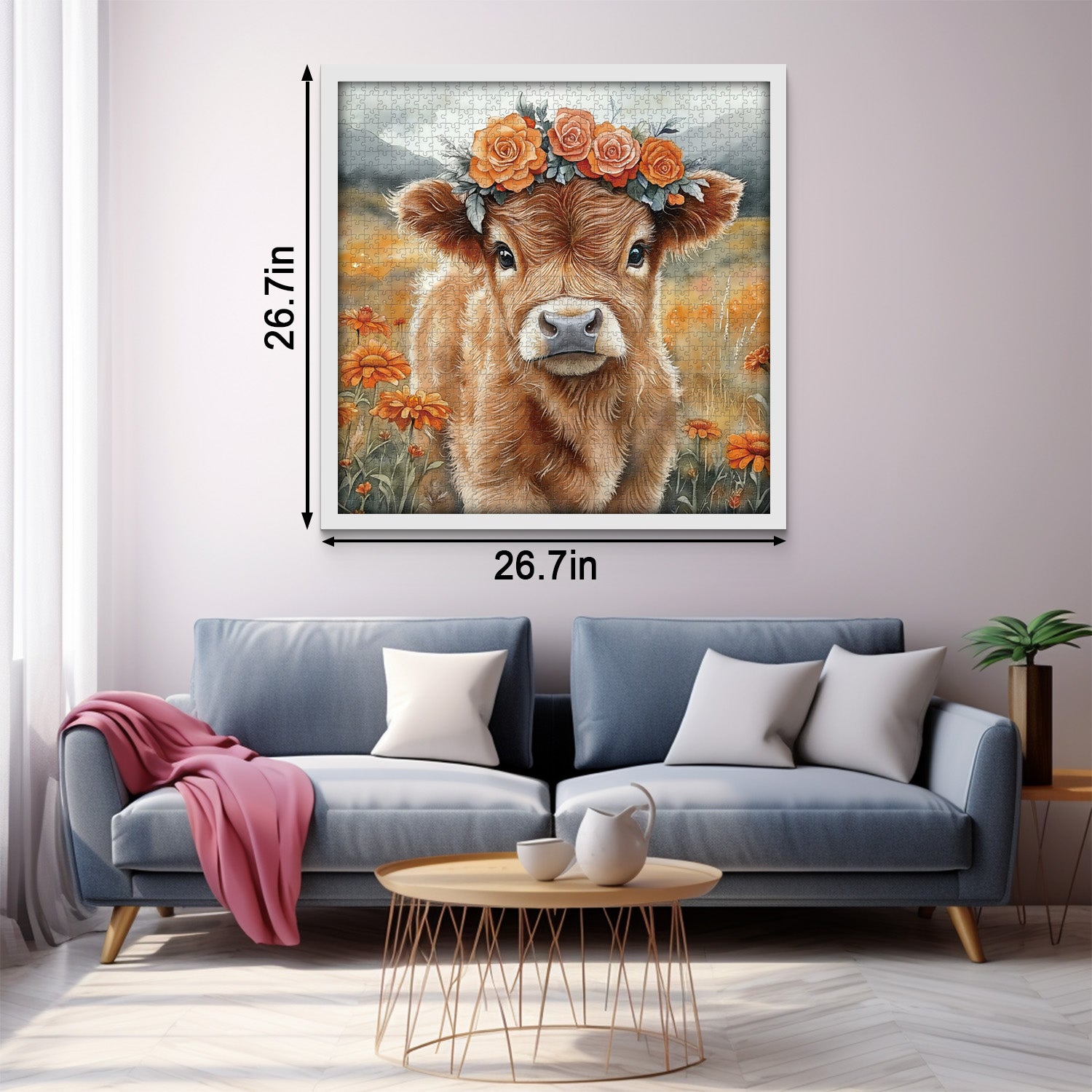 Puzzle à puzzle à molleton à couronne florale 1000 pièces