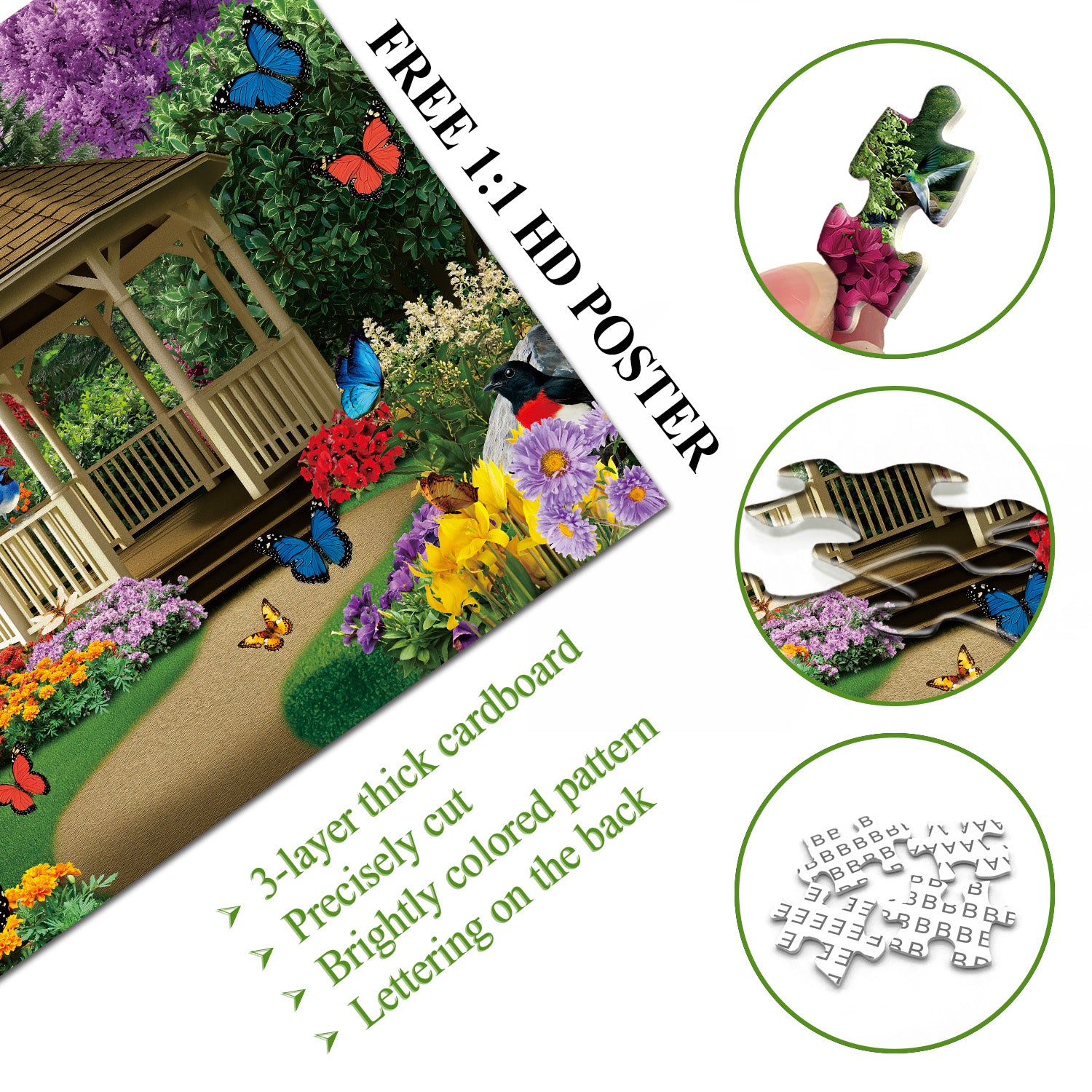 Puzzle de puzzle de jardin silencieux 1000 pièces