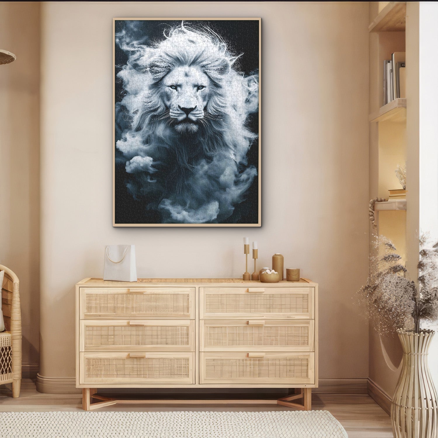 Chuchotements de puzzles de puzzle de lion blanc 1000 pièces