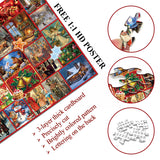 Weihnachtsillustration Adventskalender Puzzle 1000 Stücke