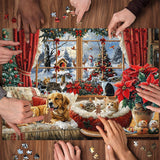 Puzzle du salon de salon de Noël 1000 pièces