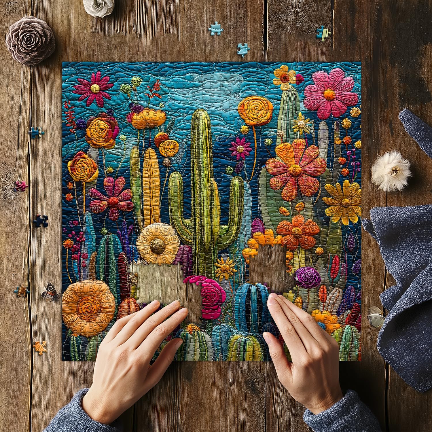 Kaktusblüten Puzzle 1000 Stücke
