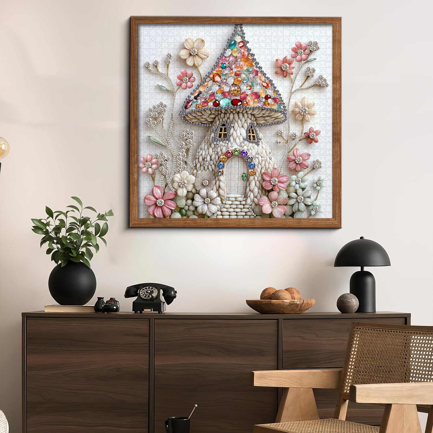 Puzzle de la maison de champignon 1000 pièces