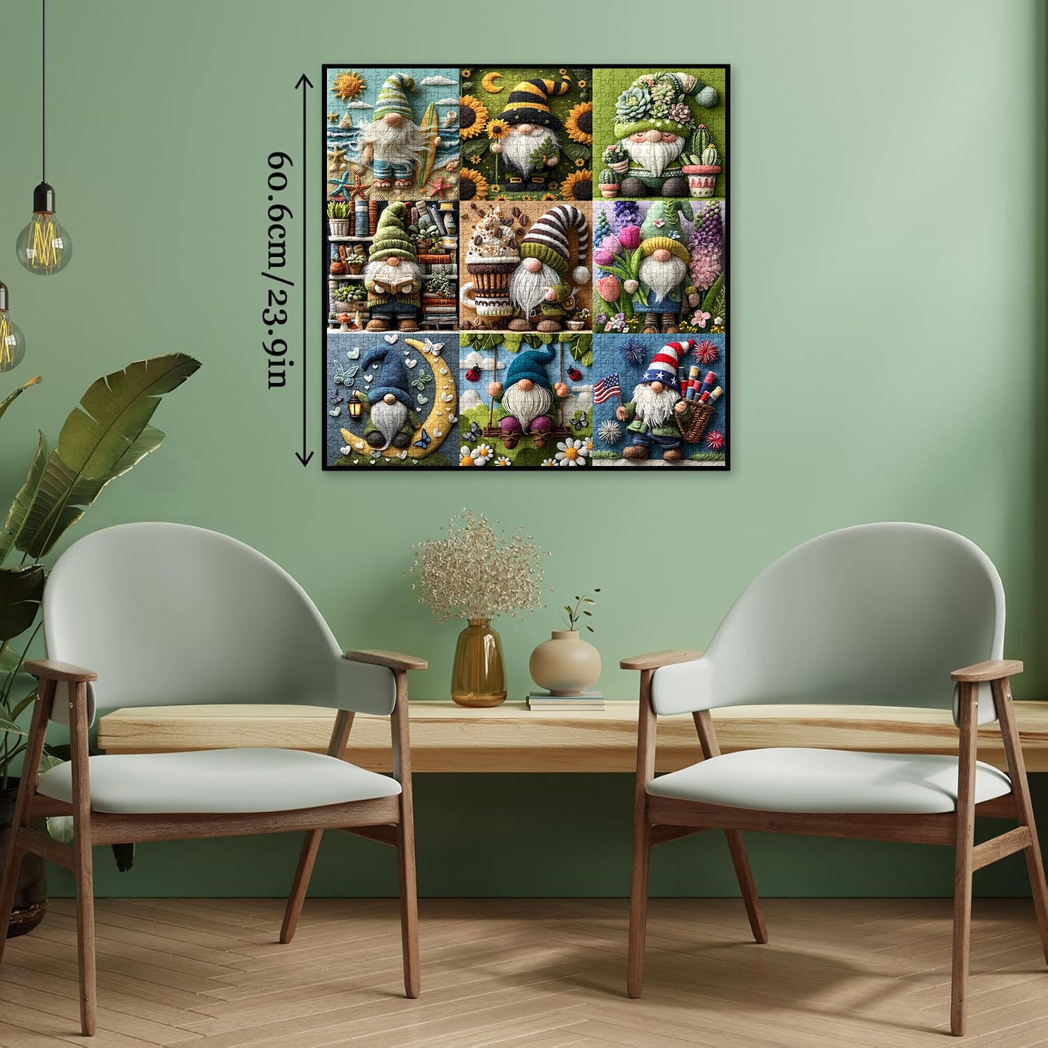 Fröhliches Gnome-Puzzle mit 1000 Teilen