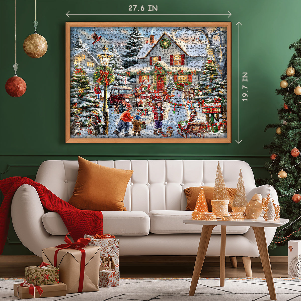Calendario de adviento de la escena de nieve de Navidad Pizzle 1000 Pieces