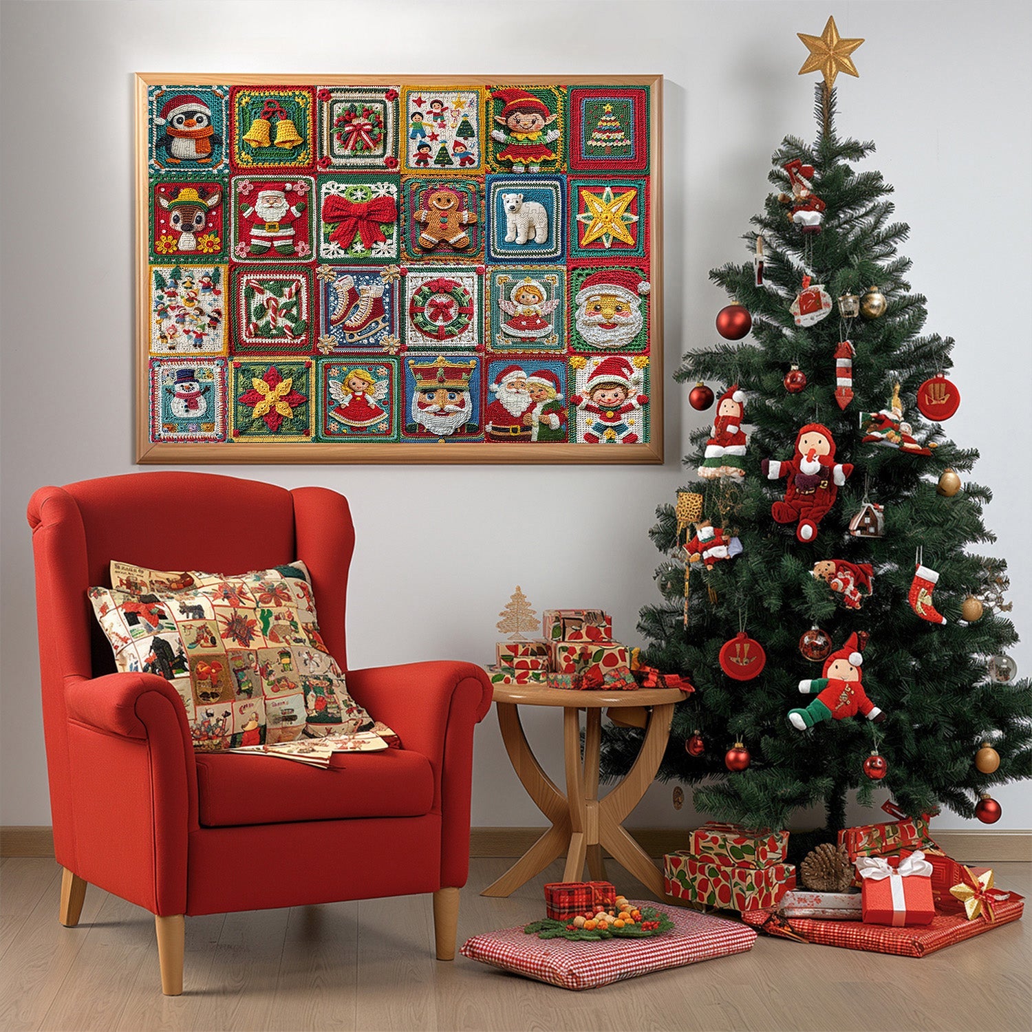 Weihnachtshäkelpuzzle 1000 Stücke