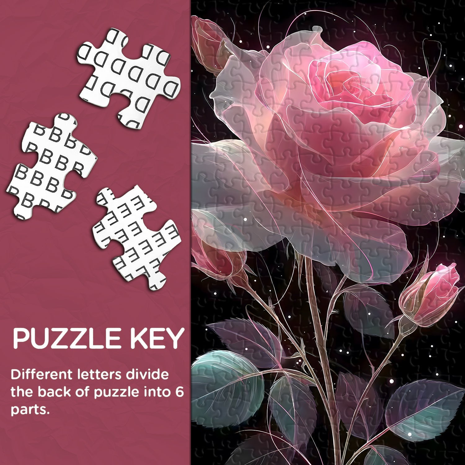 Rose Dream Rose Rose Puzzles 1000 pièces