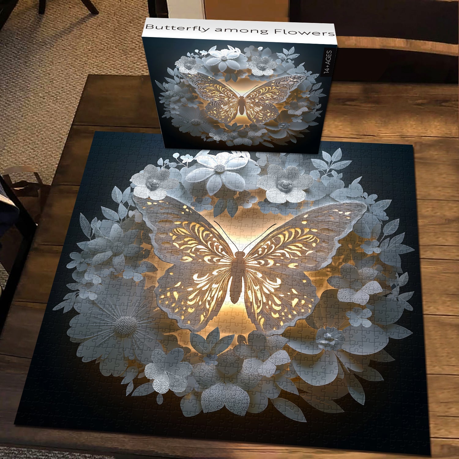 Farfalla tra i fiori puzzle puzzle 1000 pezzi