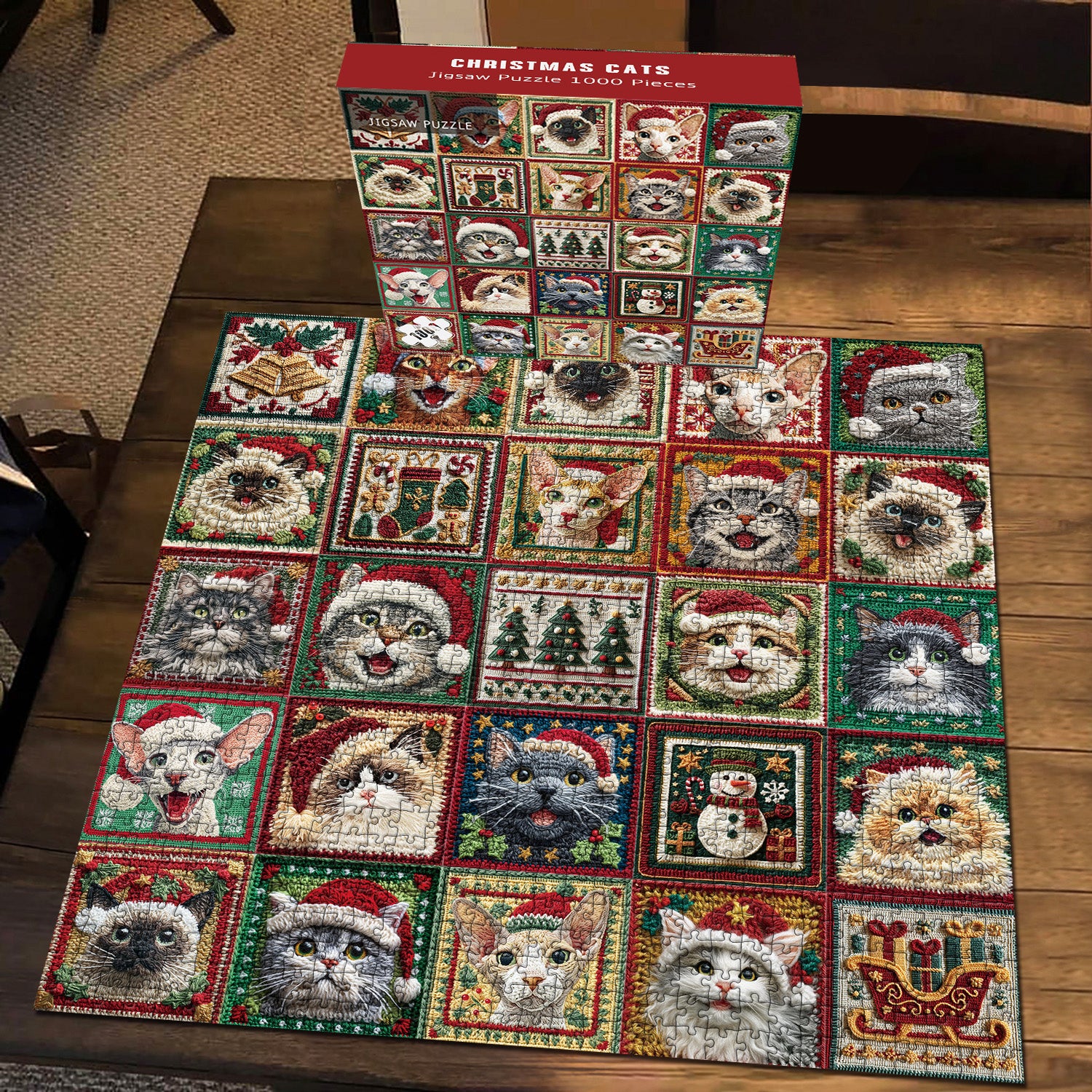 Freudige Weihnachts -Puzzles 1000 Stücke