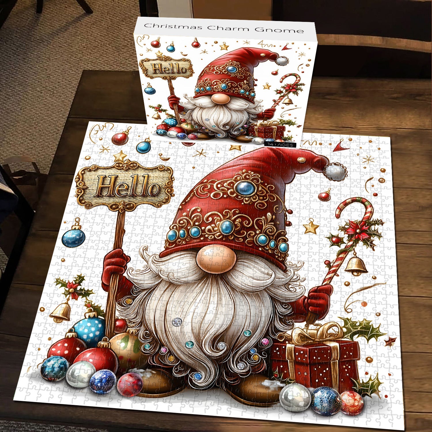 Charlón de Navidad Gnome Jigsaw Puzzle 1000 piezas