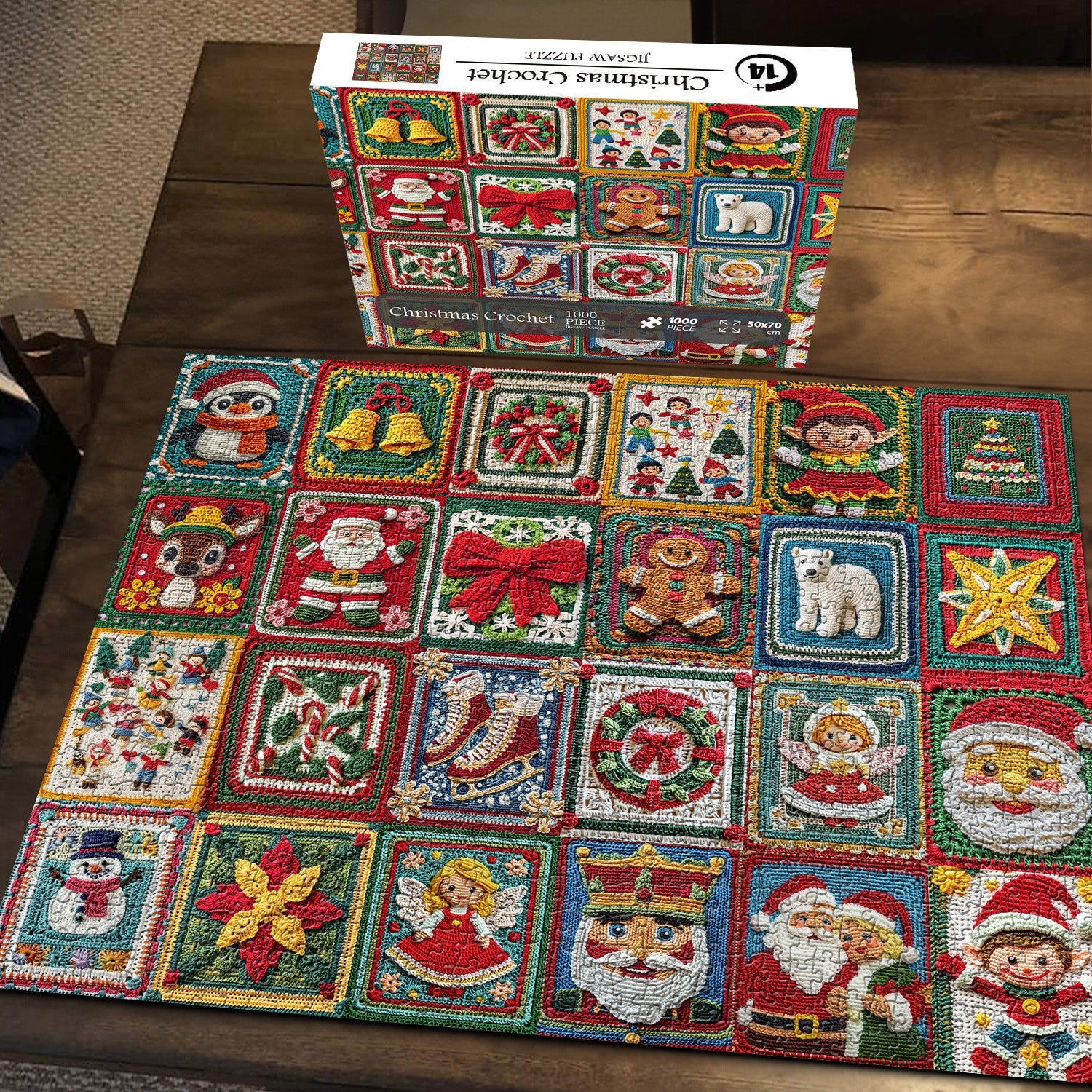 Weihnachtshäkelpuzzle 1000 Stücke