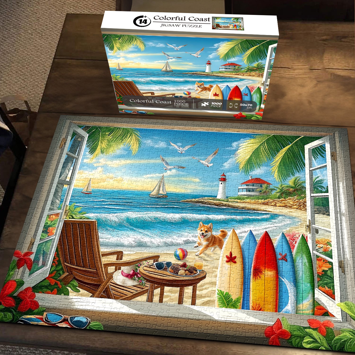 Colorful Coast Jigsaw Puzzles 1000 Pieces