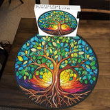 Buntglas Buntes Baum des Lebenssäge -Puzzles 1000 Stücke