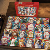 Frohe Weihnachten Katzen Adventskalender Puzzle 1000 Stücke