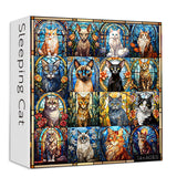 Buntglas Katzenpuzzle 1000 Stücke