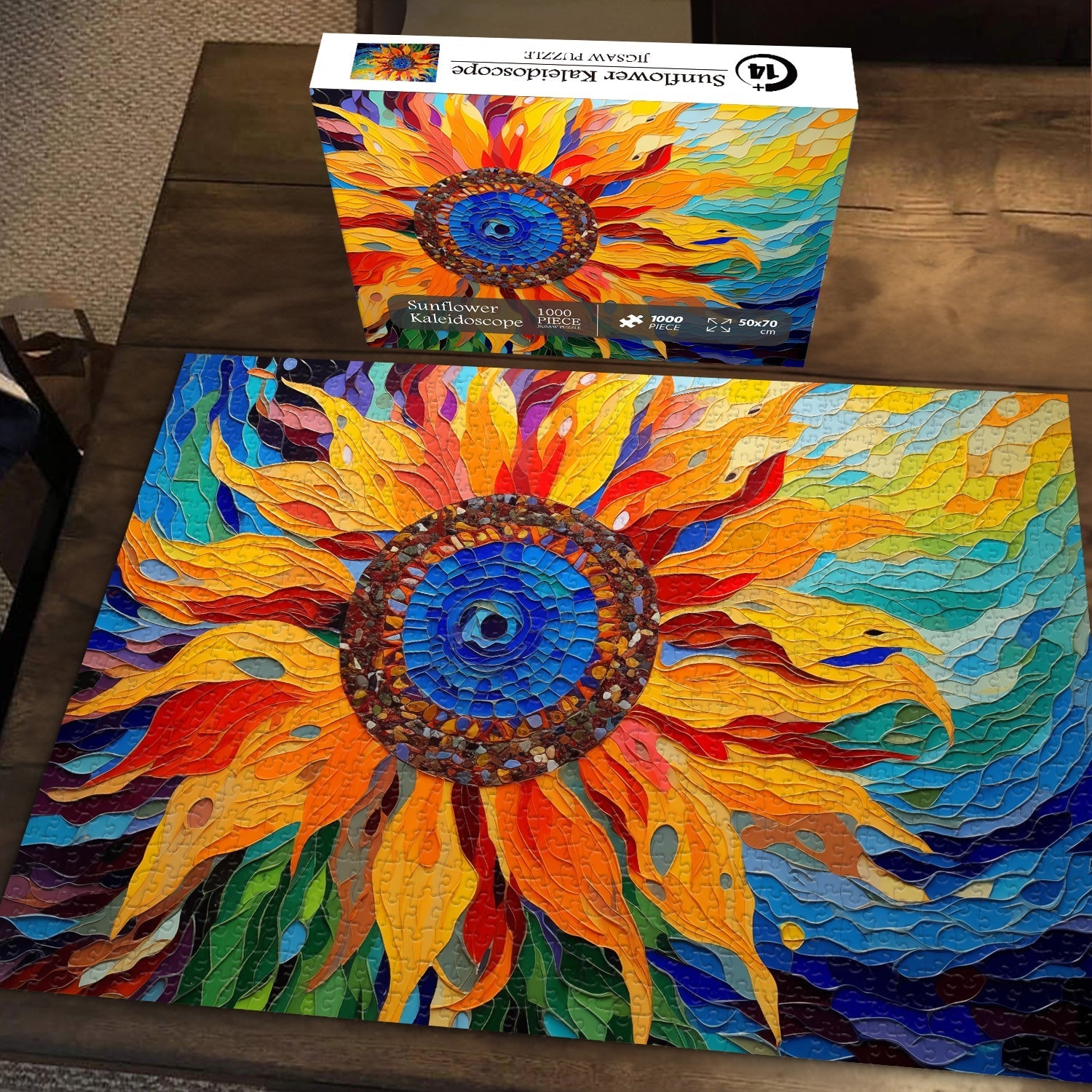 Sonnenblumen Kaleidoskop Puzzle 1000 Stücke