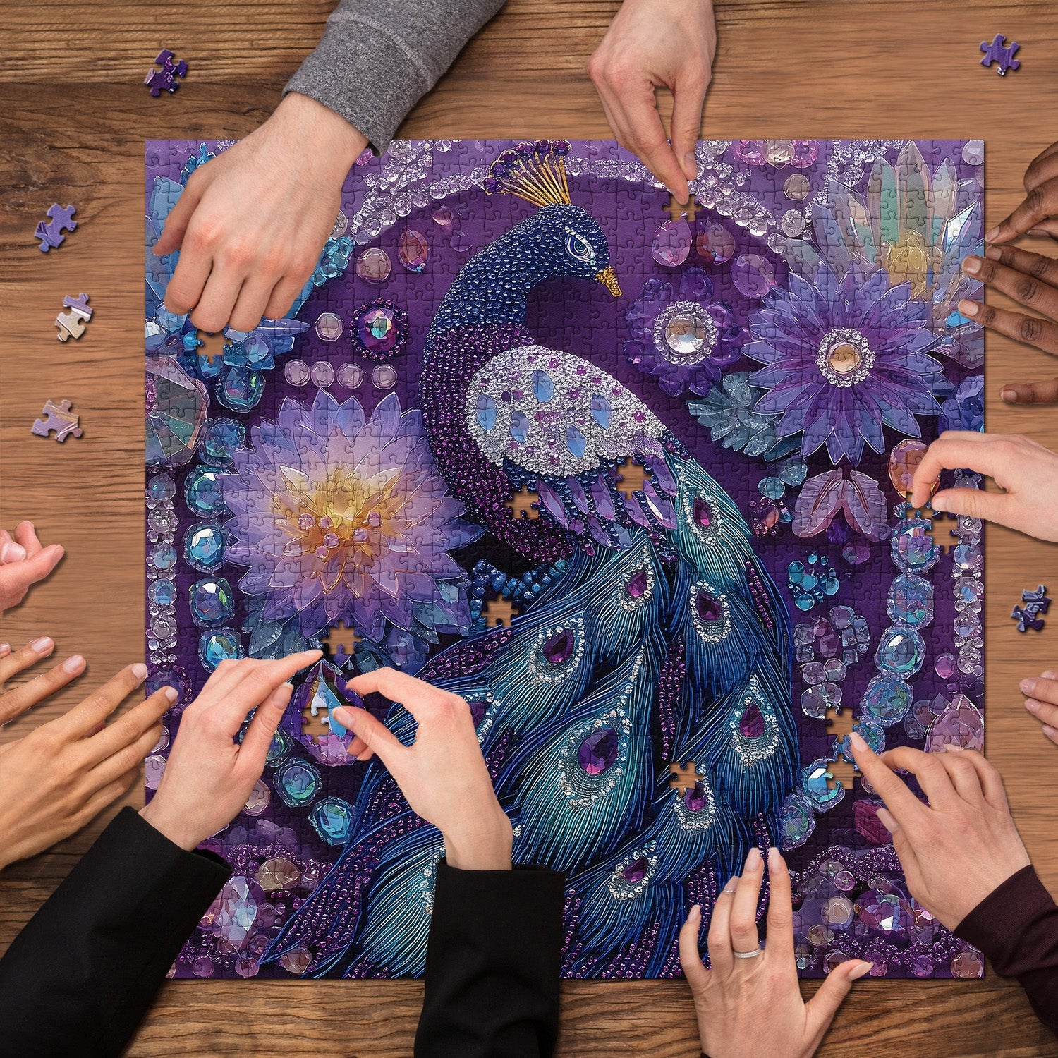 Puzzle en diamant Paon 1000 pièces