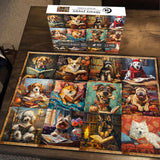 Bibliothek Welpenpuzzle 1000 Stücke