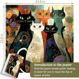 Puzzle di Gatti Colorati 1000 Pezzi
