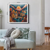 Golden Sunset Village Jigsaw Puzzle 1000 Pieces