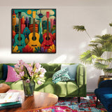 Guitar & City Jigsaw Puzzle 1000 Pieces