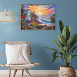 Sunset Lighthouse Cove Jigsaw Puzzles 1000 Pieces