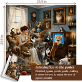 Retro Katzenhaus Puzzle 1000 Teile