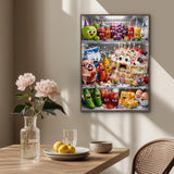 Puzzle per feste con cibo per frigorifero, 1000 pezzi