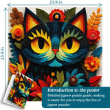 Puzzle en forme de chat Color Bloom 1000 pièces