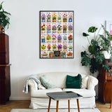 Flower Alphabet Jigsaw Puzzle 1000 Pieces