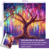 Glow Rainbow Tree Jigsaw Puzzle 1000 Pieces