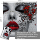 Crimson Lips Gem Grace Jigsaw Puzzle 1000 Pieces