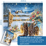 Snowy Night Ranch Jigsaw Puzzle 1000 Pieces