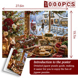 Rompecabezas de Navidad con ventana, 1000 piezas