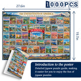 L'Amérique en timbres Puzzle 1000 pièces
