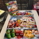 Puzzle per feste con cibo per frigorifero, 1000 pezzi
