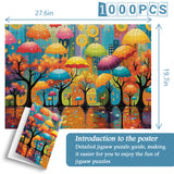 Rompecabezas Bosque de Paraguas Urbanos 1000 Piezas