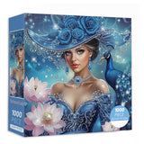 Le puzzle de dame paon 1000 pièces