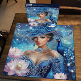Le puzzle de dame paon 1000 pièces