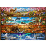 Jahreszeiten auf dem Regal Puzzle 1000 Teile